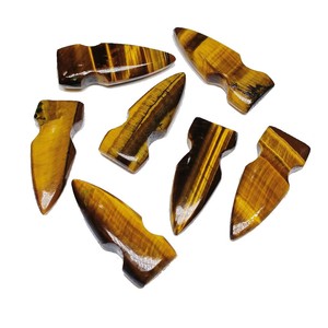 Punta de flecha de ojo de tigre Natural de alta calidad, piedra Natural, piedras preciosas, Ágata curativa, puntas de flecha de cristal, punta de flecha curativa, mayorista - Product Image 2