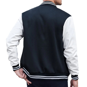 <b>High</b> quality <b>top</b> product Lettermen Breathable Wool <b>Leather</b> College Varsity CollegeBaseballjacket for men - Product Image 6