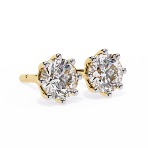 Boucles d'oreilles uniques en or 18 carats avec diamant de laboratoire, boucles d'oreilles de qualité supérieure - Product Image 3