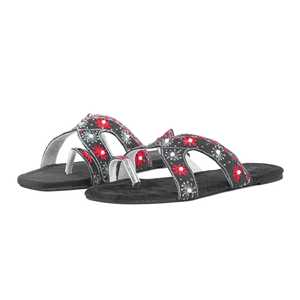 Chaussures de basket-ball ethniques noires EC0196 Chappal - Product Image 3