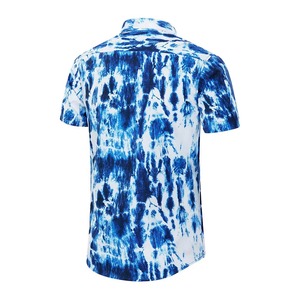 เสื้อเชิ้ตแขนสั้นฮาวายพิมพ์ลายสำหรับผู้ชายเสื้อผ้าแนวสตรีท - Product Image 3