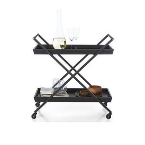 Carrito de servicio de diseño único en metal y vidrio Carrito de servicio de restaurante personalizado OEM a la venta - Product Image 4