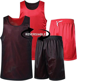 Ensemble de maillot de basket-ball réversible pour hommes, uniforme, maillot de basket-ball personnalisé pour équipe, chemises et shorts de basket-ball - Product Image 2
