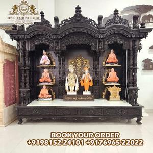 Mandir en bois divin pour la maison indienne, tendance, aspect marbre, temple Pooja pour la maison, dernier design, temple en bois de teck pour la salle de Pooja - Product Image 2