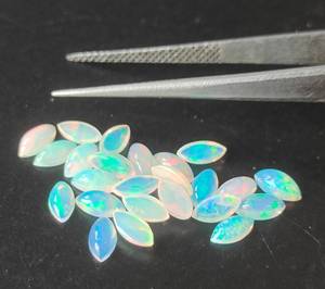 Opal etíope natural Multifire 2x4mm-6x12mm cabujón Marquesa parte posterior plana ópalo suelto piedras preciosas de alta calidad para la fabricación de joyas - Product Image 3