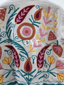 Handmade Velvet Suzani Outerwear Coat Embroidered Uzbek Eco-Friendly Women's Luxury Coat Winter <b>Boho</b> for Party Wear - Product Image 4