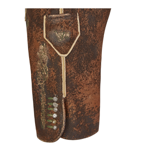 Disfraces de Oktoberfest alemanes tradicionales de Lederhosen originales para mujer y pantalones cortos bávaros para mujer Lederhosen vintage de vaca dividida - Product Image 5