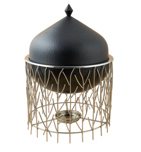 Casserole en métal doré avec couvercle en acier inoxydable Design minimaliste écologique pour la maison, l'hôtel et le buffet de mariage - Product Image 4