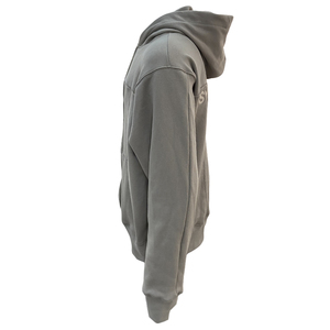 Sweat à capuche personnalisé avec patchwork pour hommes, sweat-shirt à capuche en coton épais brodé de logos, sweats à capuche décontractés zippés - Product Image 3