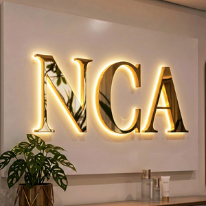 Enseigne LED personnalisée avec lettres en relief rétroéclairées pour institut de beauté, enseigne personnalisée pour devanture de magasin, lettres en relief 3D pour logo d'entreprise - Product Image 3