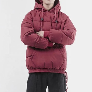 Hombre Puffer Chaquetas Logotipo Personalizado Con Capucha Ligero Venta al por mayor Burbuja Acolchado Burbuja Abrigo Grueso Acolchado Invierno Parka Bomber Jacket - Product Image 3