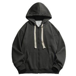 Vente en gros de sweat-shirt à capuche ample 500g personnalisé pur coton éponge hiver brodé couleur unie unisexe surdimensionné - Product Image 1