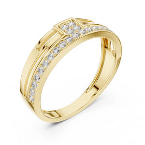 แหวนทองคำขาว 14K ประดับเพชรทรงกลมเพาะเลี้ยง น้ำหนัก 0.31 กะรัต รับรองโดย IGI ดีไซน์ทันสมัยสำหรับงานปาร์ตี้ของผู้หญิง |   เพชรที่เพิ่งเพาะเลี้ยง - Product Image 6