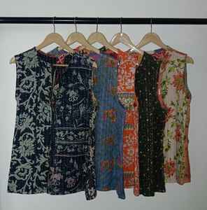 Chaqueta Corta de Punto Reversible 100% Algodón, Estilo Casual, Cuello Clásico Retro, Sin Mangas, para Mujer, Nueva Moda de Verano y Otoño - Product Image 1