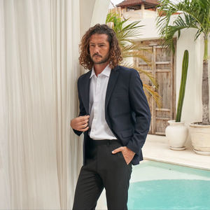 Pantalones Formales Clásicos de Corte Recto para Hombre BEAM, Talla XL, 100% Poliéster, Cierre de Cremallera, Cintura Media, Diseño Sólido, Cómodos para el Verano - Product Image 4