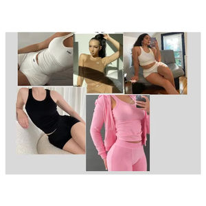 Ensemble de survêtement d'été décontracté personnalisé de luxe, brodé, haut court et short, vêtements de sport, jogging deux pièces pour femmes - Product Image 6