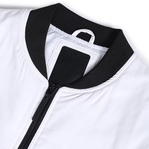 Chaqueta de bombardero para hombre con estampado de logotipo personalizado, diseño de cuello levantado con mangas completas, cierre de cremallera de invierno, recién llegado - Product Image 6