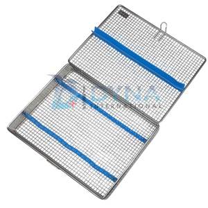 Estante de bandeja de esterilización de casete de instrumentos de malla Dental de calidad superior para sujetar 10 piezas - Product Image 1