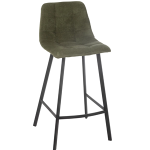 Chaise de salle à manger en cuir vert, style industriel, capitonnée, tabouret pour la maison, le bureau, le restaurant, le café, l'entrepôt, durable et écologique - Product Image 1