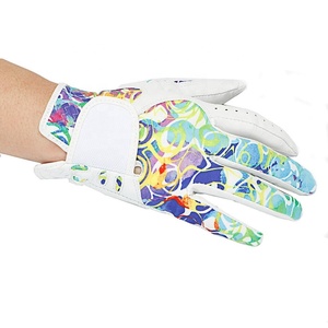 Guante de Golf Mujer Mano izquierda y derecha Cuero suave Piel de oveja Transpirable Color fantasma Accesorios Golf, Guantes Cabretta Golf - Product Image 1