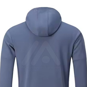 Sweat-shirts à capuche pour hommes de haute qualité, motif uni, respirants, en tissu tricoté polyester/coton écologique, teinture unie, collection automne - Product Image 5