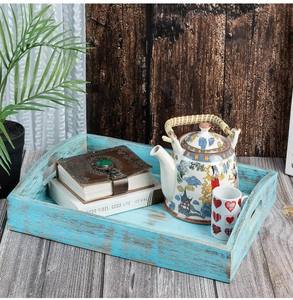 ถาดเสิร์ฟไม้มะม่วงดีไซน์ใหม่ชุด2ชิ้นสำหรับโต๊ะกาแฟและของตกแต่งบ้านถาดเสิร์ฟจากอินเดีย - Product Image 2