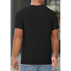 Mens Solid Waffle O-Neck Regular Fit <b>Half</b> <b>Sleeve</b> Casual Knitted 100% Cotton Front Logo Quick Dry <b>T</b>-<b>Shirt</b> - Product Image 2
