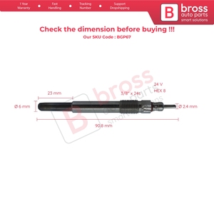 BGP67 หัวเทียน 1 ชิ้น 24 โวลต์ สำหรับ 3304 3306 3T8706 4N360 - Product Image 4