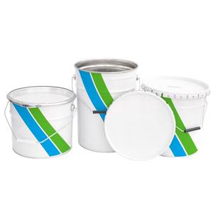 ถังทรงกรวยเหล็กเคลือบคุณภาพดีที่สุด ขนาด 286 มม. พร้อมฝาแบบมีหูจับหรือฝาแบบมีห่วงล็อค ความจุรวมตั้งแต่ 13 ถึง 27 ลิตร - Product Image 1