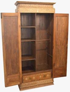 Armoire en bois de teck durable, style porte shaker, design minimaliste, meubles en bois massif, grande capacité, salon, hôpital - Product Image 3