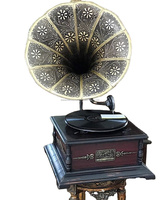 Approvisionnement d'usine Classique En Bois Radio Gramophone De Luxe Rétro Vinyle Phonographe Tourne-disque Antique Gramophone