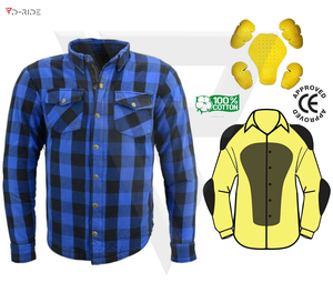 Camisa de franela negra morada de peso pesado con camisa protectora para seguridad laboral y camisa de Kevlar para hombre para diseño de protección - Product Image 3