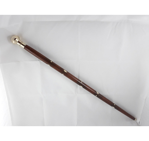 Brass Inlayed Wooden Walking Stick Ergonomic Walking Sticks for Seniors Anti-Slip Collapsible Factory Price by AYAANS - Product Image 2