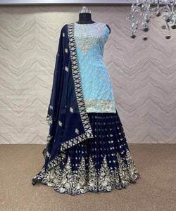 เสื้อผ้าสำหรับงานแต่งงานคอลเลกชั่นดีไซน์เนอร์เสื้อผ้าพื้นเมืองกูจารัต - Product Image 3