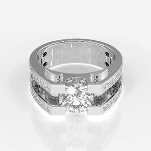 Albert <b>Men's</b> 9k Gold <b>Ring</b> with Lab Grown Diamond Premium Diamond <b>Rings</b> <b>for</b> <b>Men</b> - Product Image 5