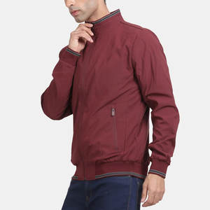 Veste personnalisée avec logo brodé pour hommes, couleur unie, manches longues, col montant, vestes en polyester pour hommes, vestes de dernière conception pour hommes - Product Image 4