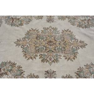 Alfombra turca vintage clásica beige marrón 5,8x10 pies lana hecha a mano diseño de retazos de área grande para sala de pasillo nuevo modelo de látex - Product Image 5
