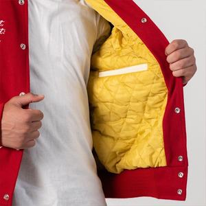 OEM personalizado Streetwear béisbol bordado Bomber hombres Letterman Varsity chaqueta Graffiti chaqueta para hombres chaqueta de béisbol de la Universidad - Product Image 4