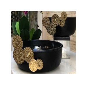 Bol à chocolats en métal dernier modèle de qualité supérieure couleur or bol de service de bonbons du fabricant en Inde - Product Image 2