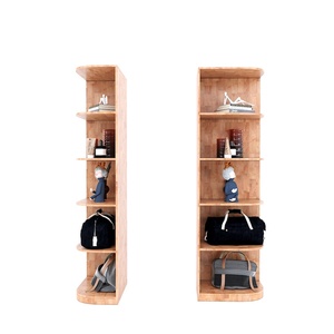 Étagère murale d'angle à 5 niveaux - 40x60x200cm - Bois de caoutchouc - KGT68012 - Métal - Salon Chambre Salle de bain Cuisine Rangement - Product Image 3
