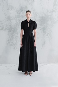 ชุดเดรสสำหรับผู้หญิงเดรสผ้าซาตินมีแขนพองผ่าหน้าแขนยาวพองพริ้วไหวเงาวาววาวผ้าซาตินผสมกับเวียดนาม - Product Image 5