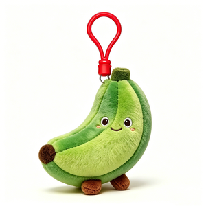 Porte-clés en peluche banane personnalisé, breloque de sac en forme de fruit, mini jouet en peluche banane - Product Image 1