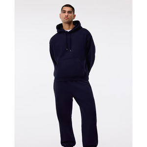 Men's Custom Logo Relaxed Fit Fleece Gym Fitness Hoodies High Quality 100% Cotton Breathable Hoodie Casual Tracksuit OEM - Product Image 5