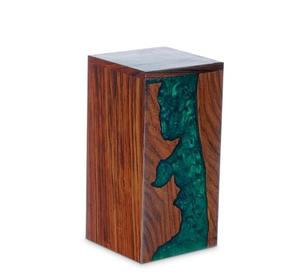 Wooden Urn <b>Box</b> Rosewood Green Resin <b>Memorial</b> Urn <b>Box</b> Unique Design <b>Keepsake</b> Cremation Urn Elegant Remembrance <b>Box</b> - Product Image 4
