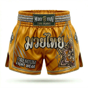 Shorts de Muay Thai OEM avec logo personnalisé, en polyester satiné, pour la boxe, le kickboxing et les arts martiaux, fabrication en gros - Product Image 5