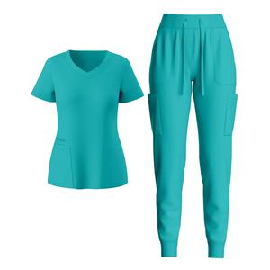 Ensembles de Blouses Médicales Unisexe en Polyester-Coton pour Hôpital, Tenues d'Infirmière et de Personnel Médical à Manches Courtes, Modèle 2026 - Product Image 1