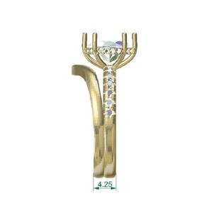 แหวนหมั้นเพชร14K/18K ประดับเพชรรูปทรงต่างๆสำหรับผู้หญิงได้รับการรับรองจาก giigi - Product Image 3