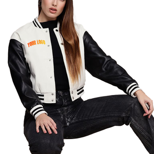 Varsity Jacket for <b>Ladies</b> <b>With</b> Custom Embroidery / New Casual Design Women Comfortable Letterman Jackets Women Varsity Jackets - Product Image 3