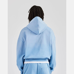 Venta al por mayor de ropa casual de invierno personalizado de gran tamaño de algodón liso sudaderas con capucha en blanco para los hombres pulóver de talla grande sudaderas con capucha y sudadera para hombres - Product Image 5