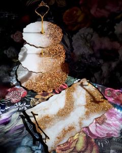 ถาดเสิร์ฟอีพ็อกซี่เรซินทำด้วยมือของใช้จำเป็นสำหรับห้องครัวในบ้านร้านอาหารโรงแรมตกแต่งให้บริการ - Product Image 5